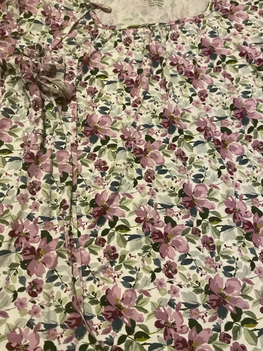 NorthStyle Pajama Set Size L Pink Floral Bamboo Rayon Short Sleeve
